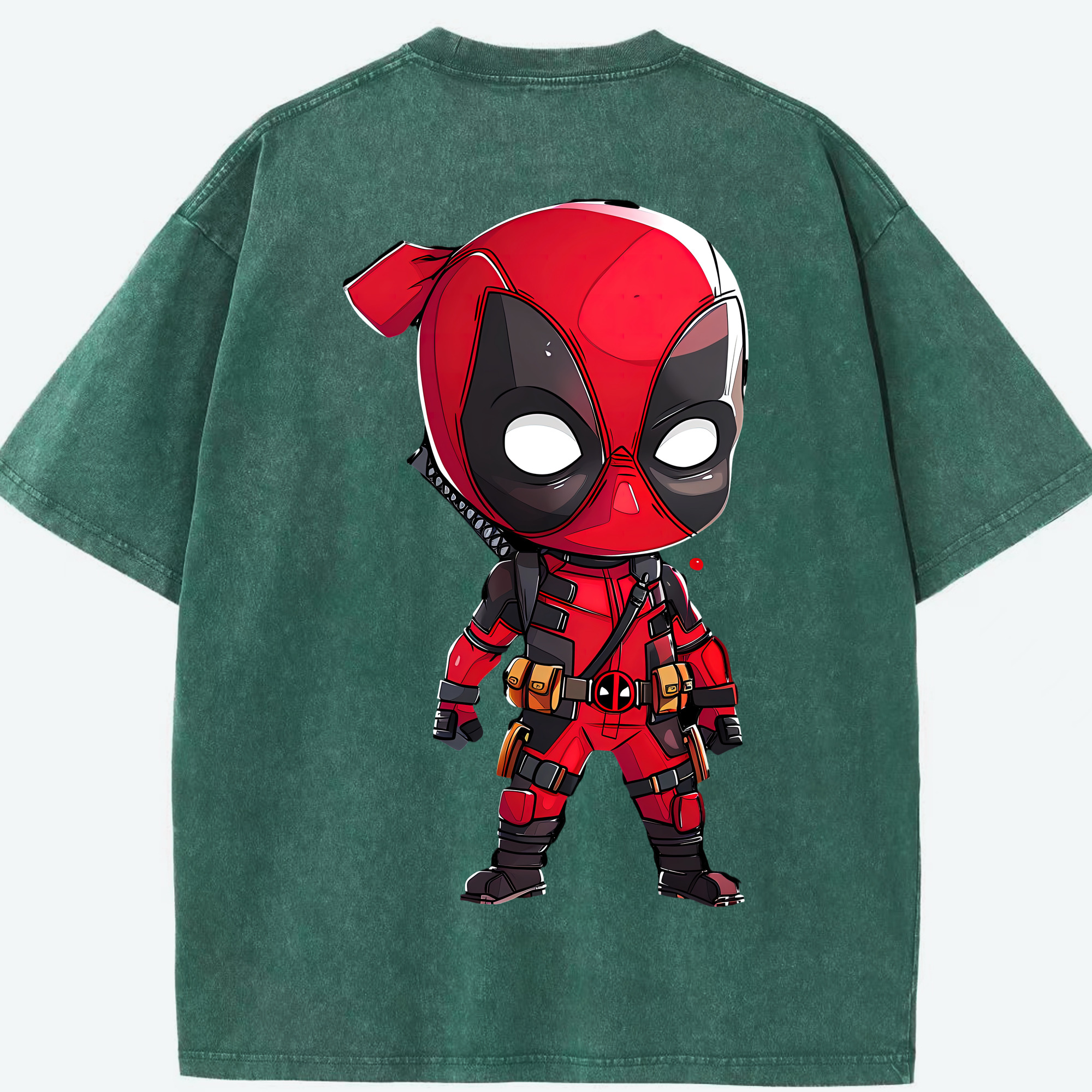 （画像用） Deadpool デッドプール 綿100% ヴィンテージ風 半袖Tシャツ（背面プリント）